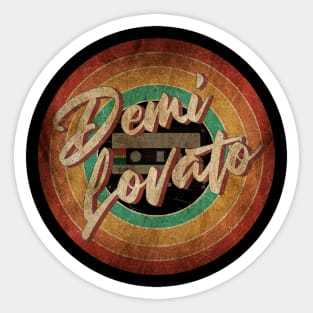 Demi Lovato Vintage Circle Art Sticker